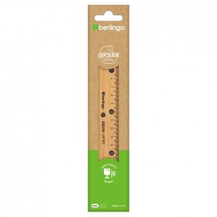 Линейка 20см Berlingo "Green Series", бамбук, европодвес фото книги 2