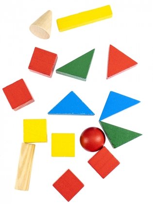 Деревянная игрушка "Конструктор. Цветные фигуры", 8х12 см, арт. AN02804 фото книги 5