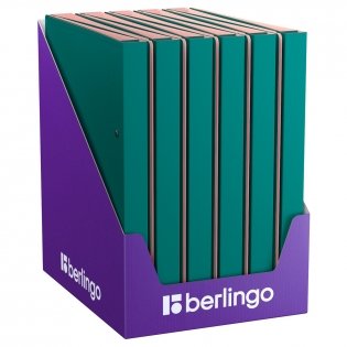 Папка на 2 кольцах Berlingo Soft Touch Pro A4, 24 мм, 700 мкм, D-кольца, с внутр. карманом, зеленая, внутр. розовая, софт-тач. Арт. RB4_2D931 фото книги 3