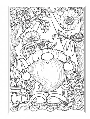 Creative Haven Garden Gnomes Coloring Book фото книги 4