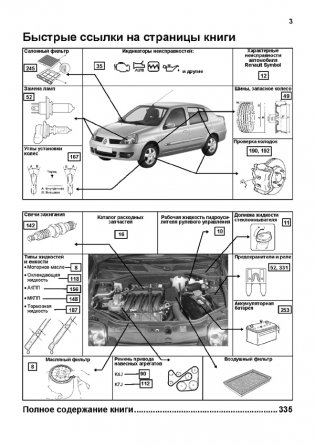 Renault Clio Symbol. Модели 2000-2008 года выпуска с бензиновыми двигателями. Руководство по ремонту и техническому обслуживанию фото книги 3