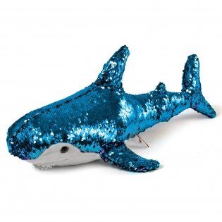 Игрушка мягконабивная "Акула", с пайетками фото книги