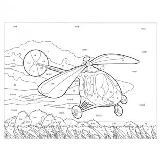 Раскраска по номерам "Вертолет", А4, с акриловыми красками фото книги 4