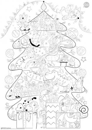 Плакат-раскраска "Волшебная Новогодняя история" (формат А1) фото книги 2