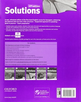 Solutions: Intermediate: Workbook and Audio CD Pack (+ Audio CD) фото книги 2