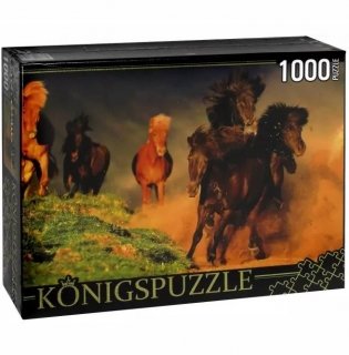 Пазлы "Konigspuzzle. Табун лошадей", 1000 элементов фото книги