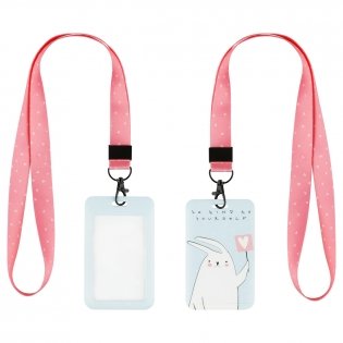 Бейдж вертикальный MESHU Kind bunny, 11070 мм, лента с карабином, 3D печать, ОПП пакет с европодвесом. Арт. MS_54236 фото книги 2