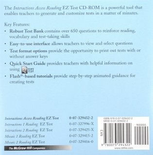 CD-ROM. Interactions Access Reading/Writing EZ Test Generator 2007 фото книги 2