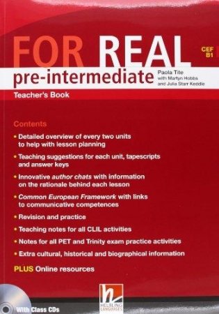For Real. Pre-intermediate. Teacher's Book (+ Audio CD) фото книги