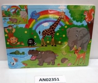 Деревянная пазл-рамка "Африка" (28 элементов) фото книги