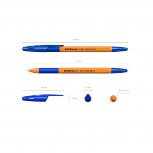 Ручки шариковые "R-301 Orange Stick&Grip", 0,7 мм, синие чернила, 3 штуки фото книги 3