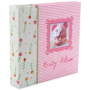Фотоальбом-анкета "Baby album", цвет розовый фото книги