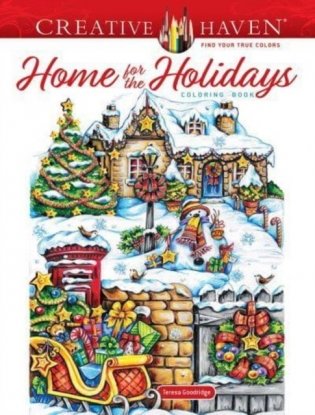 Creative haven home for the holidays coloring book фото книги