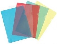 Папка-уголок А4 "Semi-Clear Extra Light L-FILE", синяя фото книги
