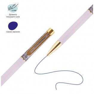 Ручка шариковая автоматическая MESHU "Lilac sand" синяя, 1,0 мм. Арт. MS_94123 фото книги 3