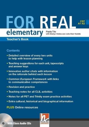 For Real. Elementary. Teacher's Book (+ Audio CD) фото книги