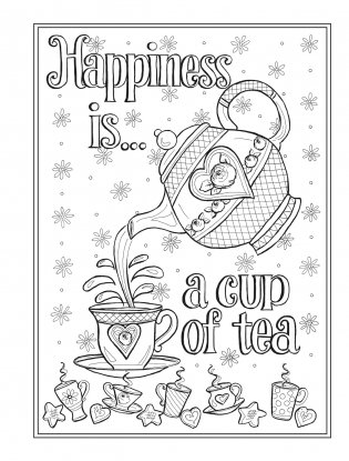 Creative Haven Afternoon Tea Coloring Book фото книги 5