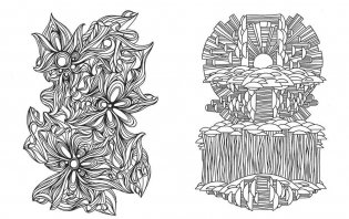 Пространство дудлов. Сюрреалистическая раскраска фото книги 2