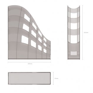 Подставка для бумаг вертикальная "S-Wing", дымчатая фото книги 3