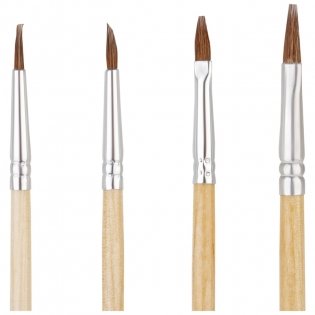 Набор кистей ArtSpace 4шт., Пони, круглые № 2, 3, плоские № 4, 6, блистер, европодвес фото книги 4