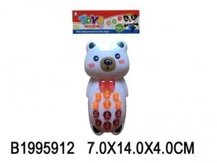 Музыкальная развивающая игрушка телефончик "Медвежонок", 14 см (свет, звук) фото книги