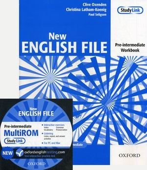 New English File Pre-intermediate: Workbook with key and MultiROM Pack (+ CD-ROM) фото книги