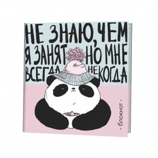 Блокнот "Пандыч". Не знаю чем я занят, но мне всегда некогда (розово-голубой) фото книги