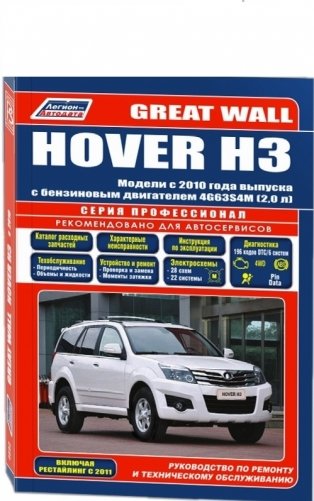 Great Wall Hover H3 с 2010 года выпуска (+рестайлинг 2011 г.). Руководство по ремонту и эксплуатации фото книги