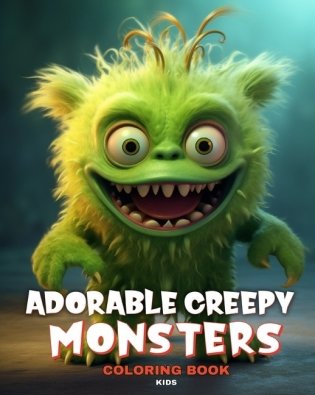 Adorable Creepy Monsters Coloring Book for Kids: Spooky & Cute Coloring Pages for Kids Featuring Funny, Silly Mini Monsters фото книги
