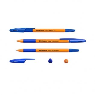 Ручки шариковые "R-301 Orange Stick&Grip", 0,7 мм, синие чернила, 3 штуки фото книги 2