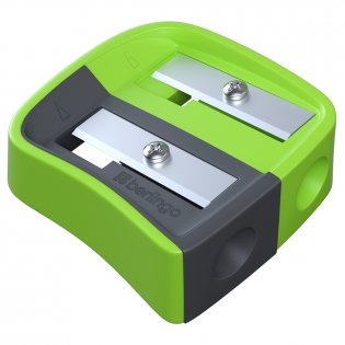 Точилка пластиковая Berlingo "Color Zone Duo", 2 отверстия, для цветных и ч/г карандашей, блистер, ассорти. Арт. BBp_15041 фото книги 3