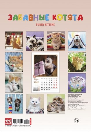 Календарь на 2022 год "Забавные котята" (КР21-22016) фото книги 2
