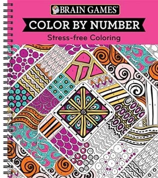 Color by Number Stress-Free Coloring Pink фото книги