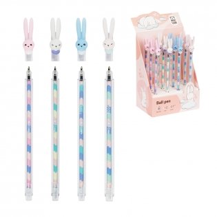 Ручка шариковая MESHU "Ice Cream Rabbit ", синяя, 0,7 мм, корпус ассорти, с топпером. Арт. MS_02873 фото книги 2
