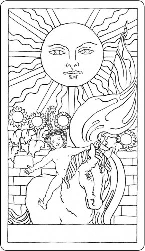 Таро Уэйта в контурах. 78 карт для раскрашивания и медитации фото книги 10