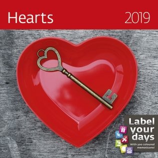 Hearts (Сердца). Календарь-органайзер на 2019 год фото книги