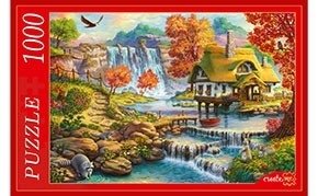 Пазлы "Домик у водопада", 1000 элементов фото книги