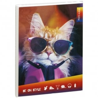 Фотоальбом на 36 фотографий "Cat on style", 10x15 см, 18 листов фото книги