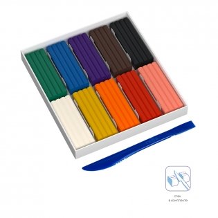 Пластилин Гамма "Классический", 10 цветов, 200г, со стеком, картон. упаковка фото книги 2