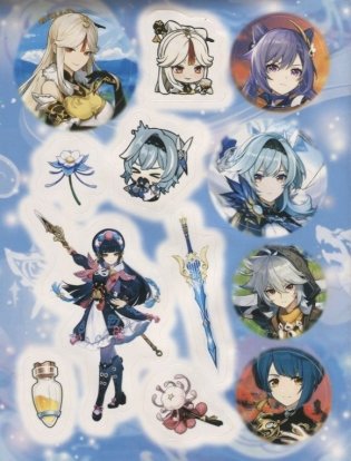 Genshin Impact. Наклейки (оранжевые) фото книги 3