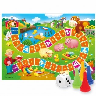 Игра-ходилка с фишками для малышей "На ферме" фото книги 2