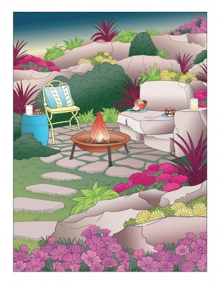 Creative Haven Gorgeous Gardens Coloring Book фото книги 14