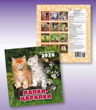Календарь "Лапки-царапки" на 2020 год фото книги