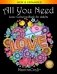 All You Need: Love: Coloring Book for Adults фото книги маленькое 2