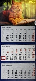 Календарь квартальный "Коты" на 2020 год (вид 1) фото книги
