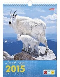 Знак Года. Календарь настенный перекидной "МИНИ" на гребне с ригелем на 2015 год фото книги