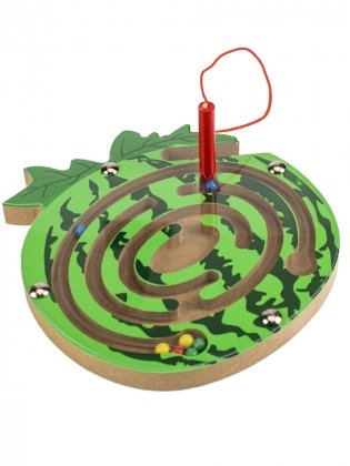 Деревянная игрушка "Лабиринт с шариками. Арбуз", 14х15 см фото книги 2