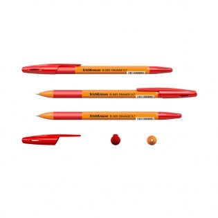 Ручка шариковая "R-301 ORANGE 0.7 Stick&Grip", красная фото книги 4