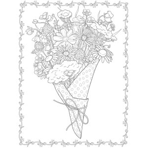 Creative Haven Wildflowers Coloring Book фото книги 3