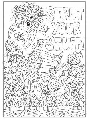 Creative Haven Fanciful Birds coloring book фото книги 7